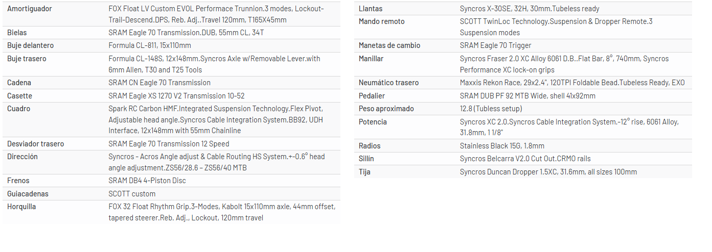 Bicicleta Spark RC Comp