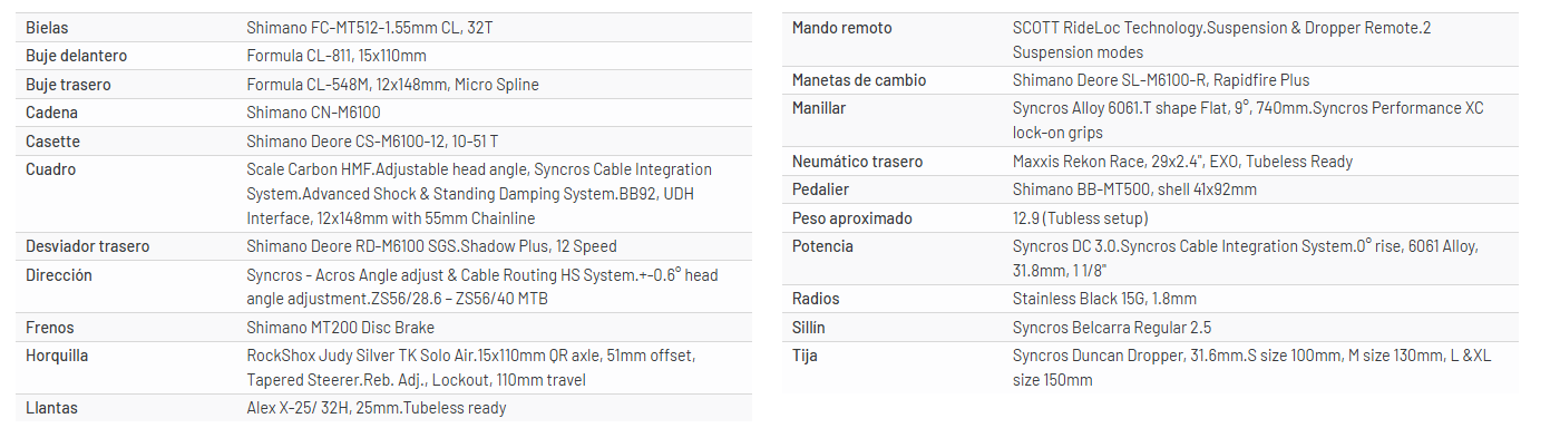 Bicicleta Scott Scale 920
