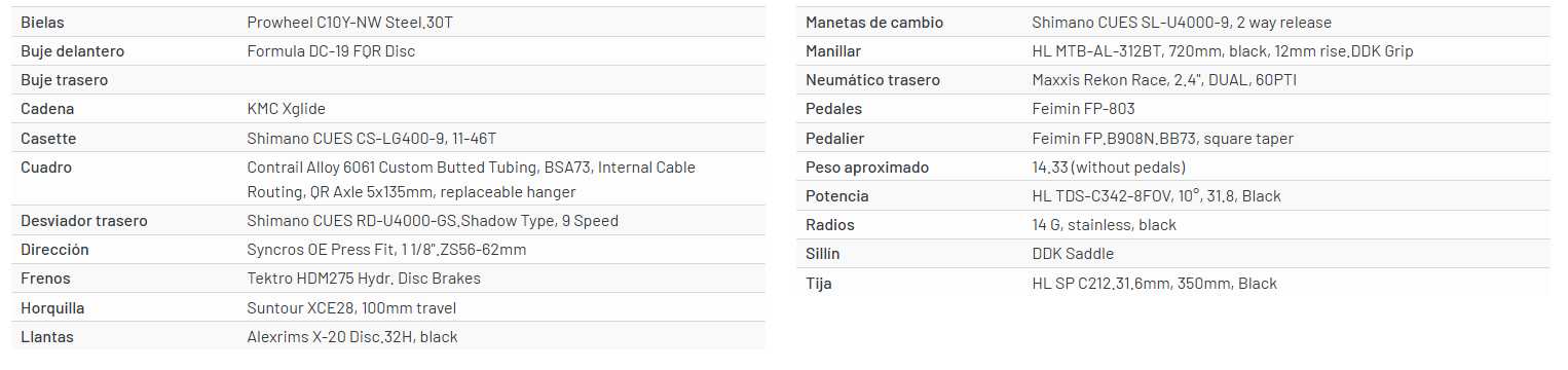 Bicicleta Scott Contrail 30