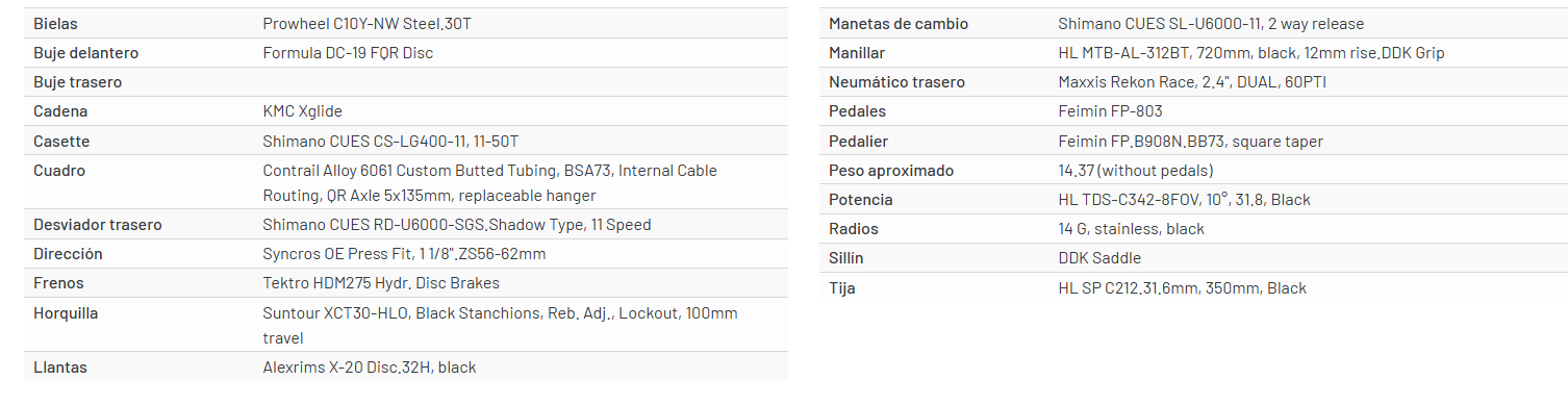 Bicicleta Scott Contrail 20