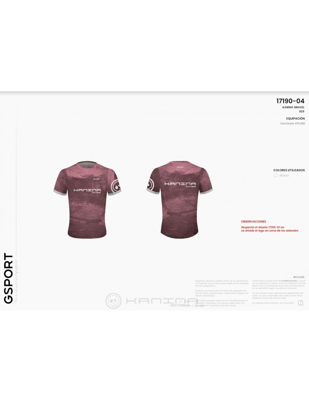 Camiseta XPLORE KANINA Bikes Pink Spent Gravel