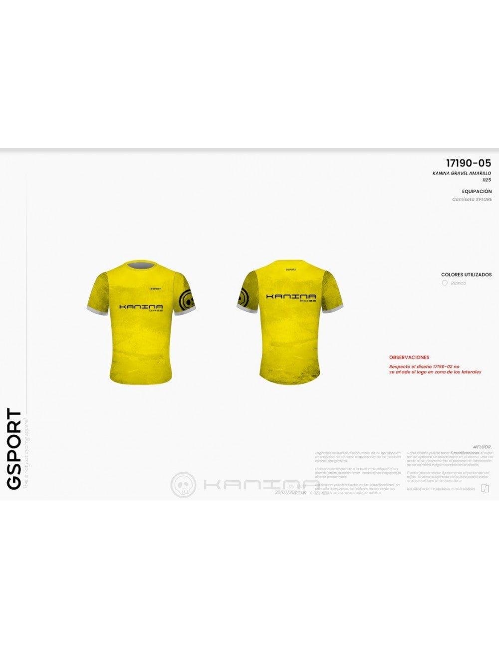 Camiseta XPLORE KANINA Bikes Yellow Spent Gravel