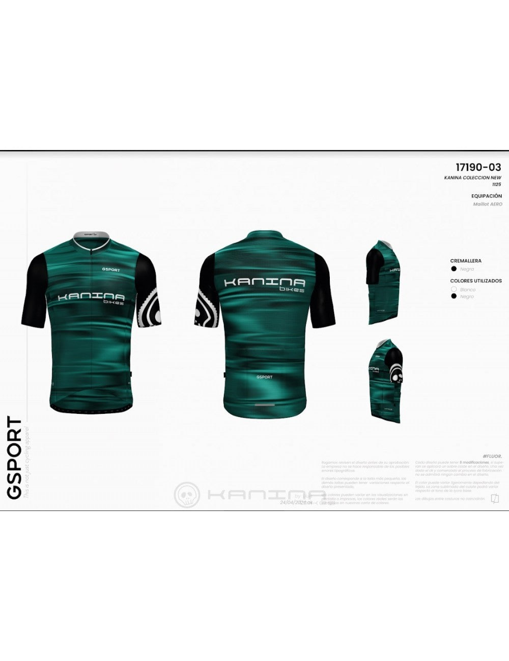 Maillot KANINA Bikes Green Team