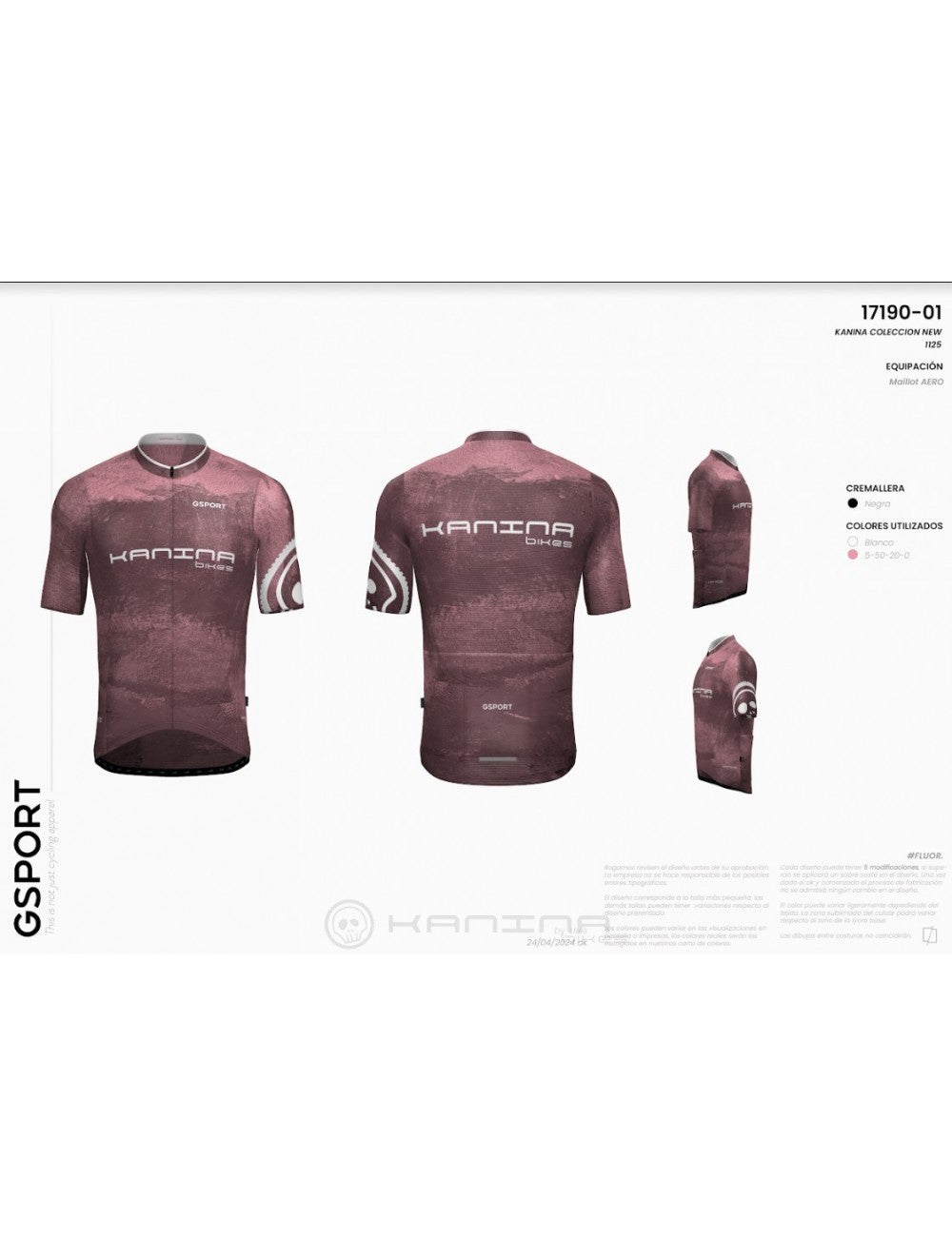 Maillot KANINA Bikes Pink Spent