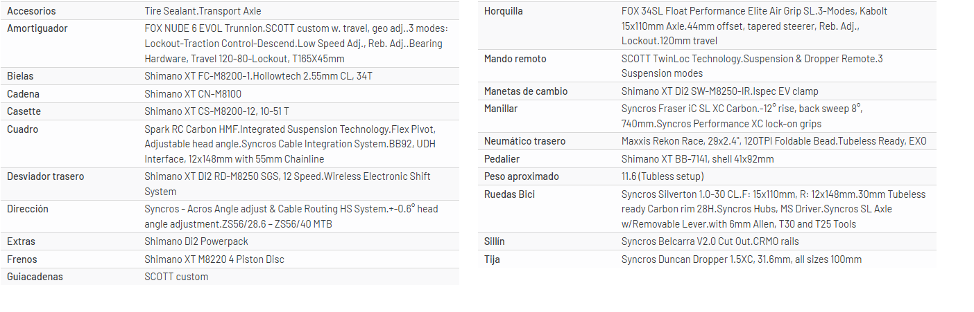 Bicicleta Scott Spark RC Pro
