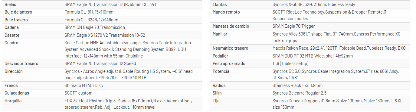 Bicicleta Scott Scale 910