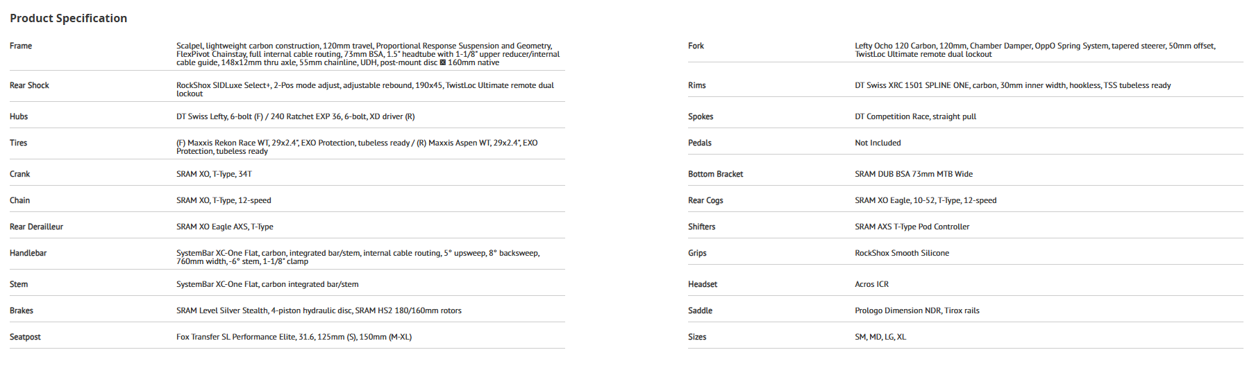 Bicicleta Cannondale Scalpel 1