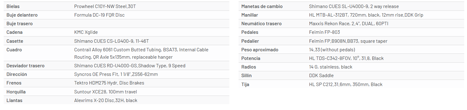 Bicicleta Scott Contrail 30