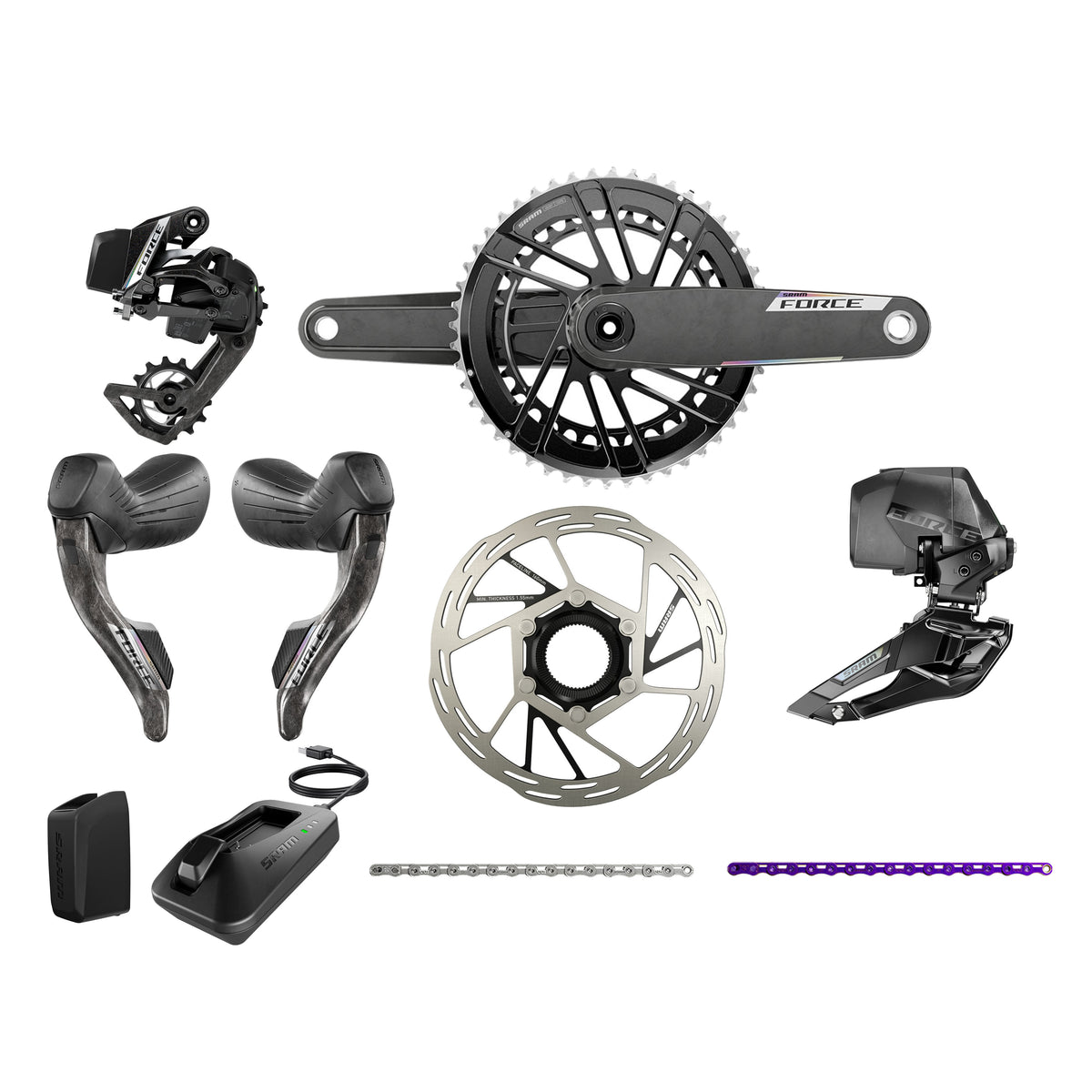Grupo SRAM FORCE AXS E1 2x12V